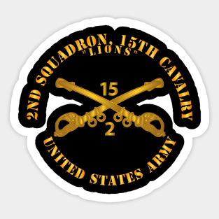 2nd Squadron, 15th Cavalry - Lions w Br Sticker